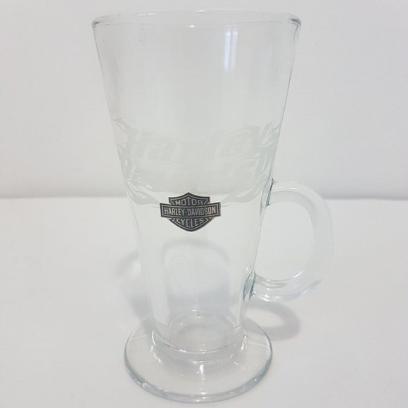 Harley-Davidson Other - HARLEY DAVIDSON Motor Cycles 6" Glass Mug Clear Tall